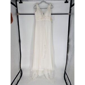 Pronovias Hiedra Wedding Dress NWT Ivory Beach Destination Size US 10 UK 12